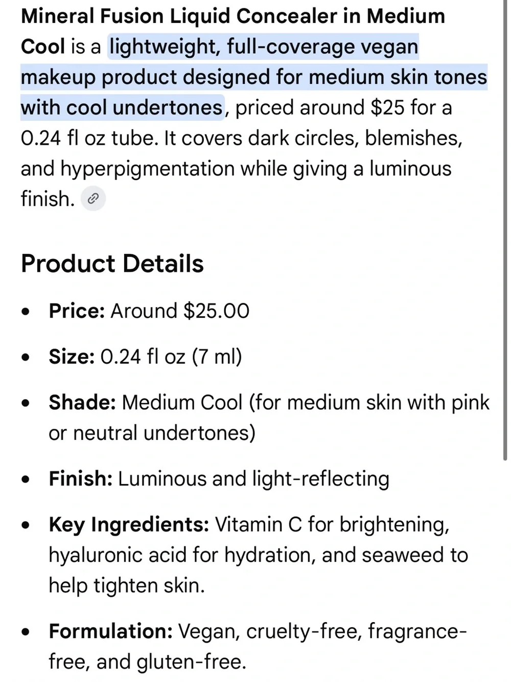 🗽3 NONTOXIC Mineral Fusion Concealers-brightening|medium cool|color correcting